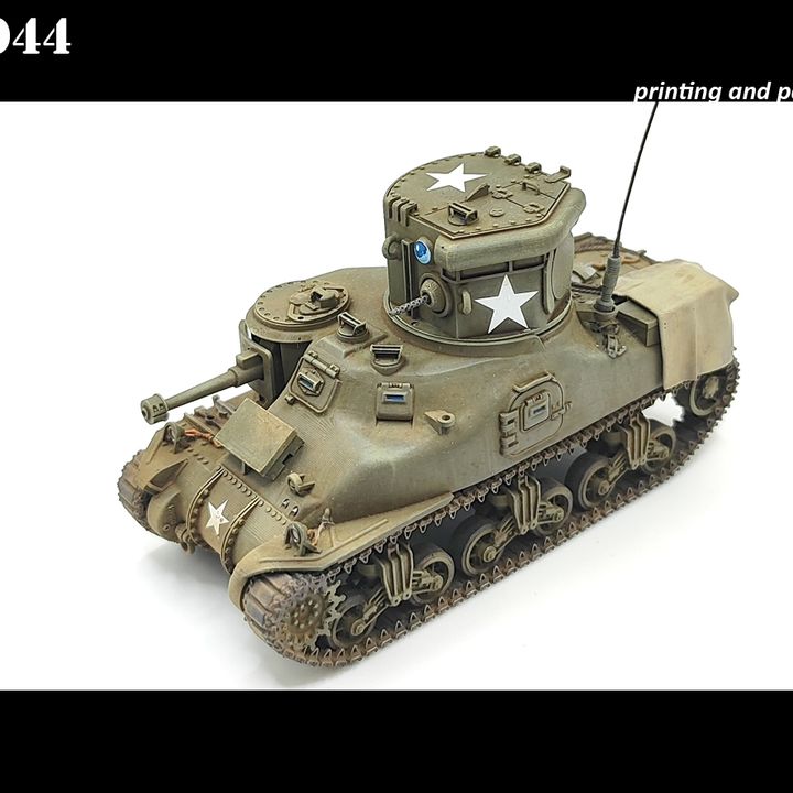 3D Printable M3A1 Lee CDL - Canal Defence Light by Counlane Models
